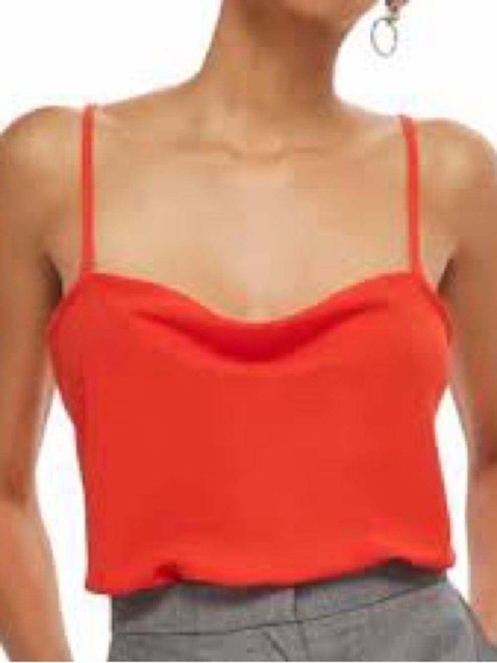 Top shop red Cowl Neck Spaghetti Strap Women's Top US6
